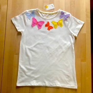 NWT Boden Girls’ Butterfly Short Sleeve Tee Size 11-12Y t-shirt